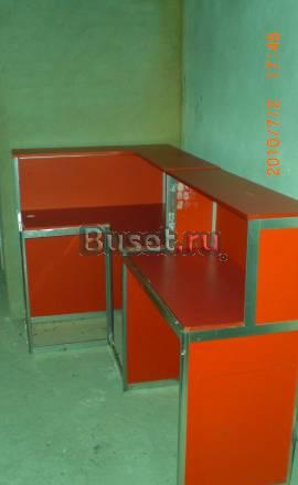Кассовая зона угловой красного цвета Санкт-Петербург