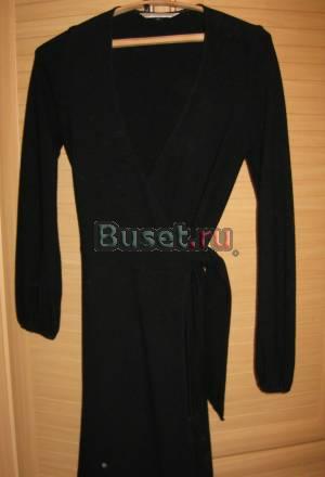 Черное  трикотажное платье Москва