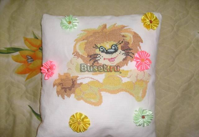 Пудушки детские ручная работа, вышивка Москва