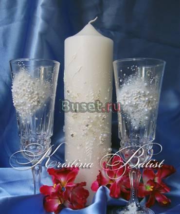 Свадебные бокалы От Кристины Батист Москва