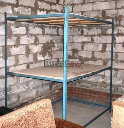 Стеллаж, металлич., разборный, 3-х уровневый Пермь