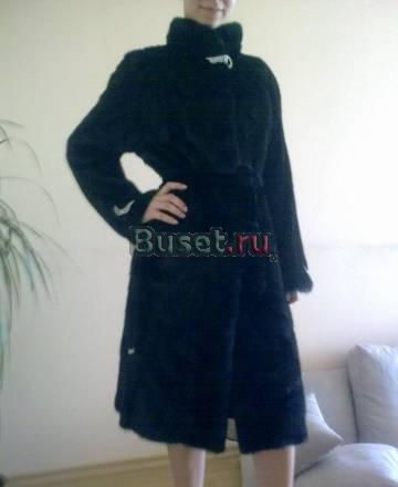Черная норковая шуба Москва