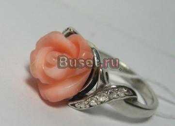 Супер комплект из серебра с кораллами и хрусталем Москва