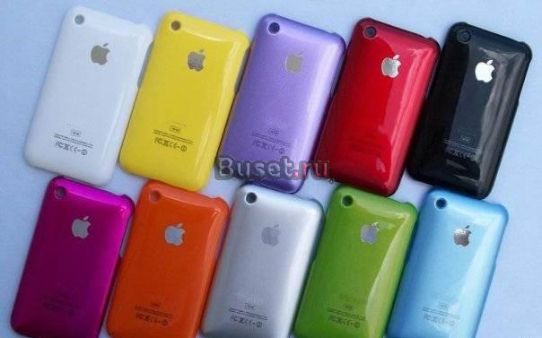 Цветные накладки на заднюю панель для iPhone 3g Москва