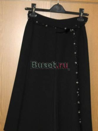 Sale-юбка черная- складки, бусины Москва