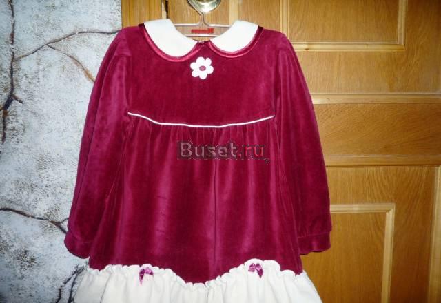 Мягкое велюровое платье, размер 110 Москва
