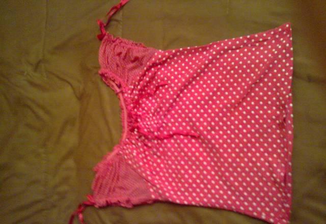 Розовая маечка в горошек Москва