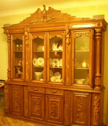 Четырехстворчатый шкаф-буфет Сирия Тёмный орех Челябинск