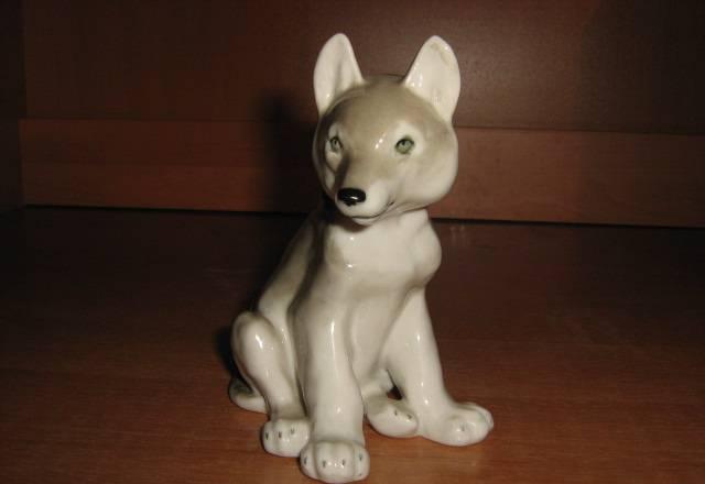 Фарфоровая статуэтка Волчонок, лфз Санкт-Петербург