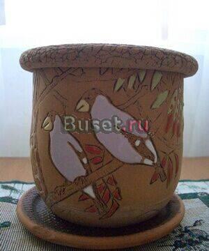 Цветочный горшочек с птичками Москва