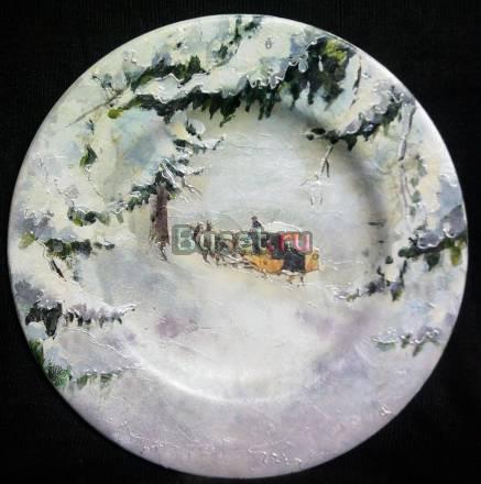 Декоративные тарелки в технике декупаж Челябинск