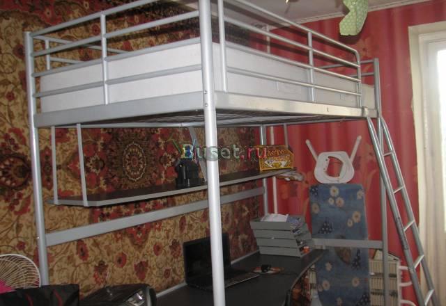 Кровать-чердак ikea+матрас+столик+полка Москва