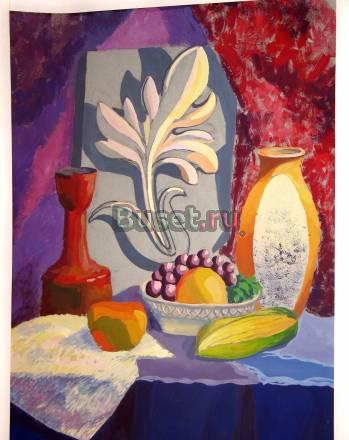 Картина гуашь Москва