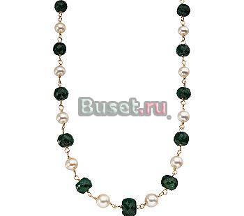 Золотое ожерелье-изумруды 60 каратов,жемчуг Москва