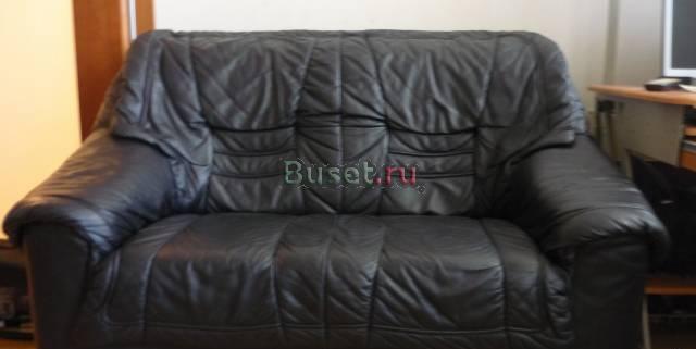 Комплект кожаной мебели + журнальный столик Москва