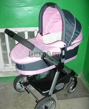 Коляскав Brevi 2 в 1,цвет розово-серый Балабаново