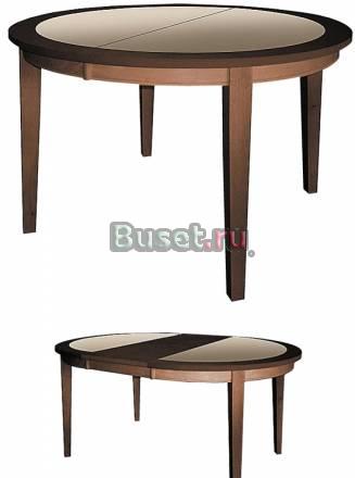 Стол раскладной ТМ-1938Т круглый со стеклом Москва