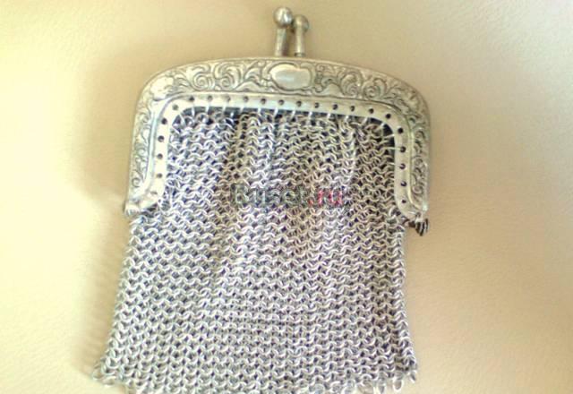 Старинный кошелёк серебро Германия 1900 год Владивосток