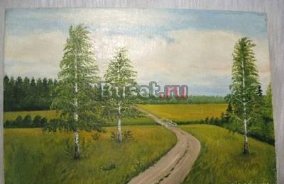 Картина Русский пейзаж.  Лыков. 1992 г Москва