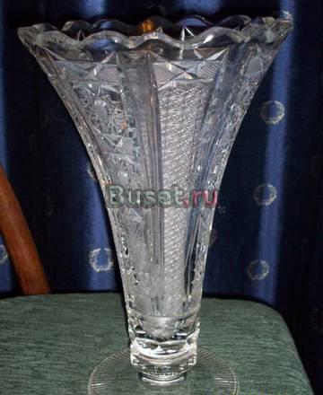 Старинная хруст. ваза ориг. форм(45г., Германия) Москва
