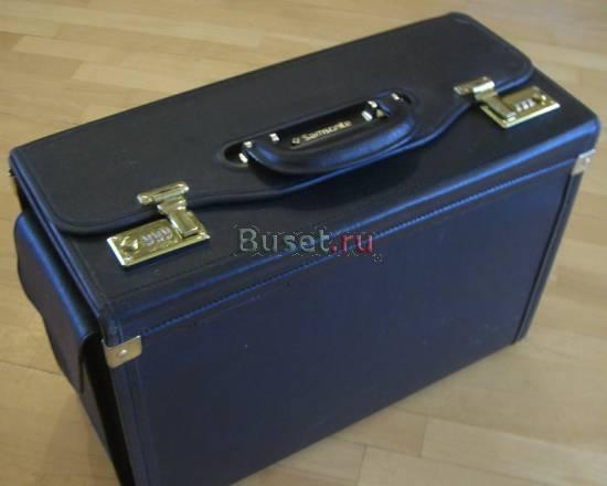 Кожанный портфель samsonite кейс-пилот, черный Москва