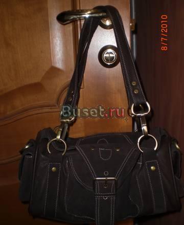 Шикарная коричневая сумочка замша+кожа Москва