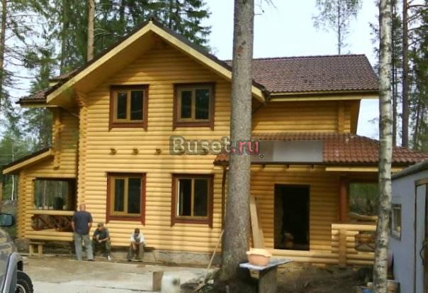 Коттедж из бревна, озеро Медное Всеволожск