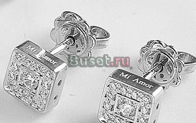 Брендовые серьги с бриллиантами Москва