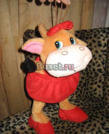 Мягкая музыкальная игрушка "Коровка" (новая) Москва