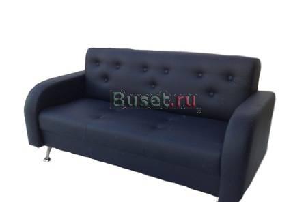 Диван к/з для офиса 3-х местный черный Москва