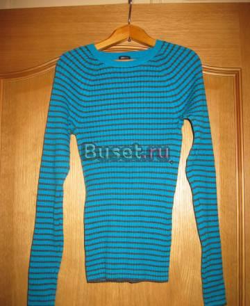 Тёплый свитер GAP бирюзовый в полоску Москва