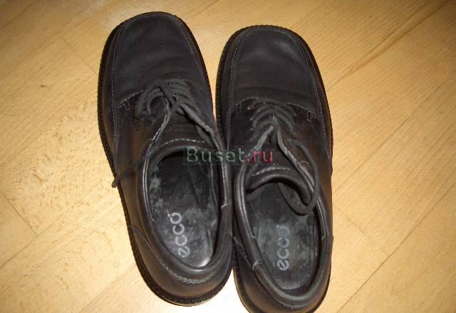 Ботинки ессо, р.37, кожа, черные, шнурок Москва