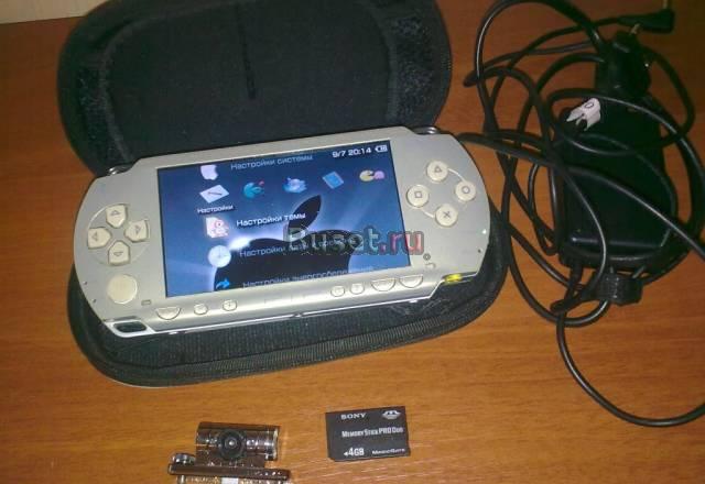 Sony PSP ,перепрошита,карта 4 гб,камера,чехол Санкт-Петербург