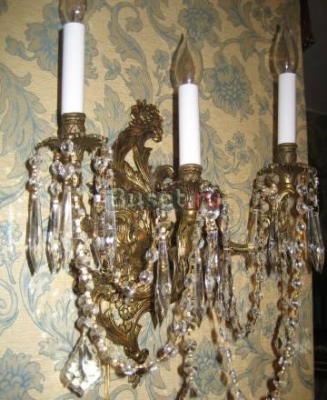 Пара антикварных, дворцовых бра. Франция 1940годы Москва