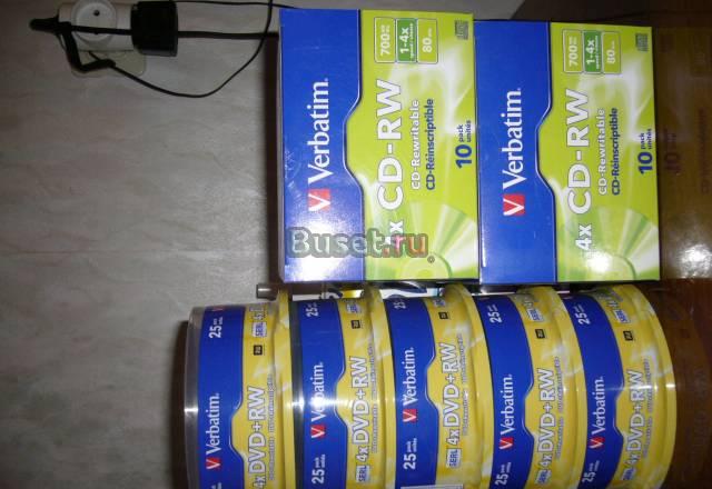 Диски перезаписывающиеся DVD+RW и CD-RW Санкт-Петербург