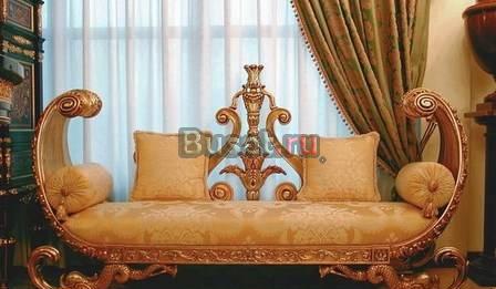 Античный диван скамья. Резьба. Пр-во Италия Москва