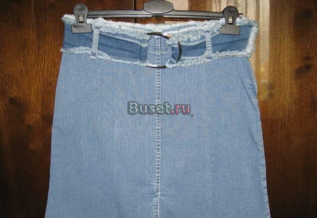 Джинсовая юбка с поясом р. 42 Москва