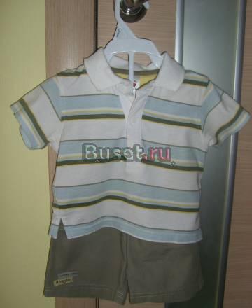комплект - рубашка поло и шорты C&A  74 см Санкт-Петербург