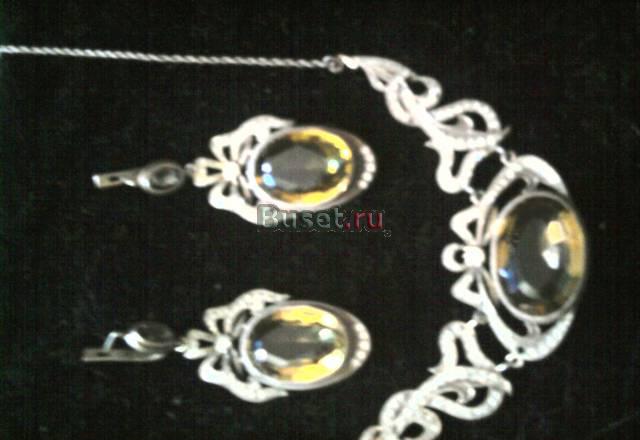 Колье и серьги с цитринами Санкт-Петербург