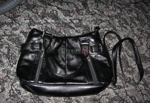 Сумка чёрная кожаная Санкт-Петербург