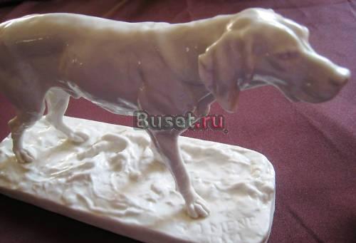 Старинная статуэтка собака фарфор Германия 1920г Владивосток