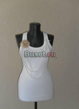 Итальянская майка Miss Miss с бусами новая Москва