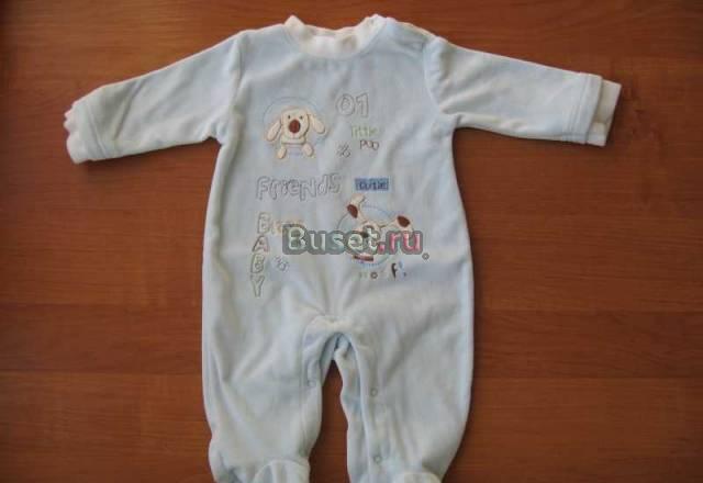 Велюровый комбинезон на 0-3 месяца Москва