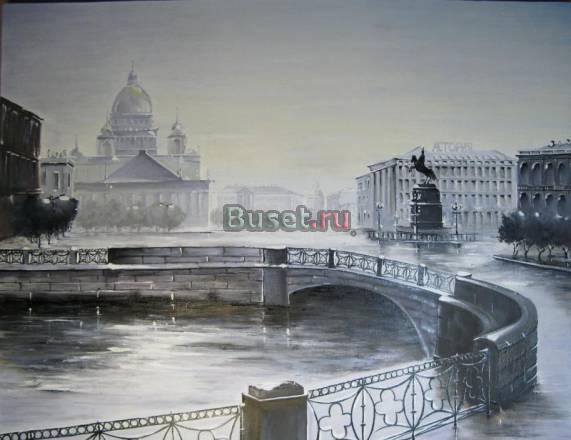 Картина xлюбимый городx холст. масло Санкт-Петербург