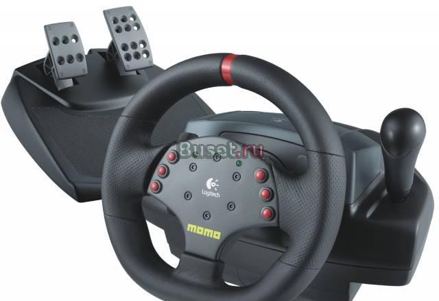 Руль с педалями Momo racing wheel Logitech - 1500р Москва