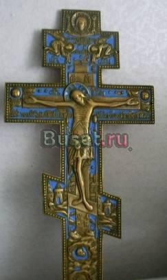 Большое распятие в синей эмали Валуйки