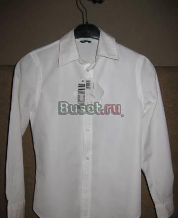 Рубашка beneton (разм L, 140) белая новая" Москва