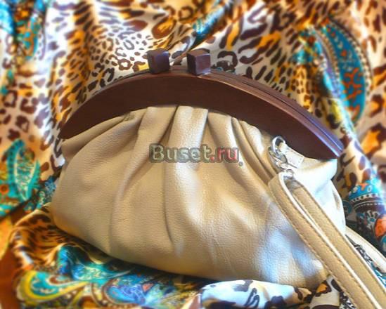 Сумка с деревянными ручками оригинальной формы Москва