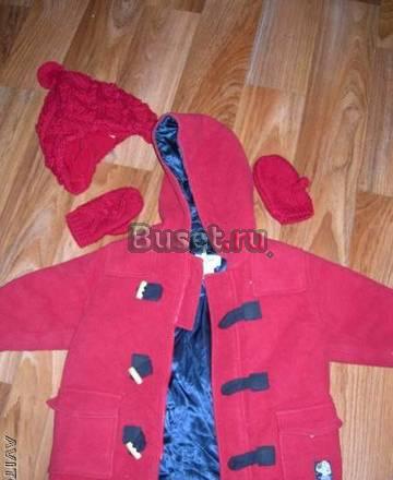 Пальто на косточках, шапока и варежки Old Navy,США Москва