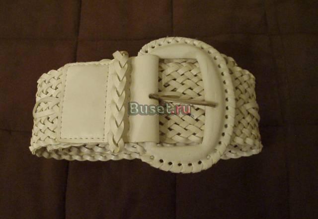 Белый кожаный ремень Москва